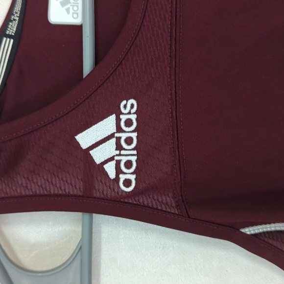 Adidas Maroon Racerback ClimaCool Tank Size Extra Small - Picture 3 of 5